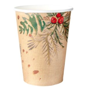 Kelímky papírové vánoční větvičky 10 ks 270 ml