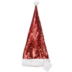 Luxusní Santova čepice s měnícími flitry 70 cm