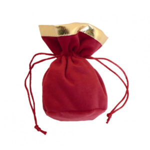 PYTLÍČKY velurové bordó se zlatým okrajem 6 x 6 x 12 cm 3 ks