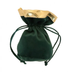 PYTLÍČKY velurové tmavě zelené se zlatým okrajem 6 x 6 x 12 cm 3 ks