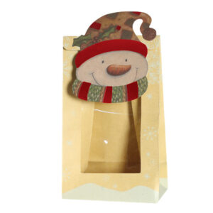 Pytlíčky  dárkové Sněhulák 9x14cm 3ks