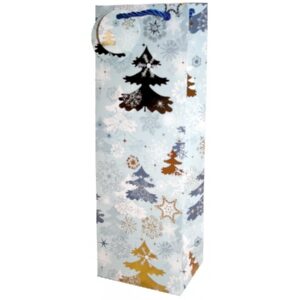 Taška dárková na láhev Zlatotisk Stromečky 12