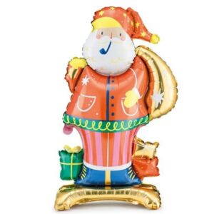 Vánoční balónek stojací fóliový Santa 50 x 85 cm