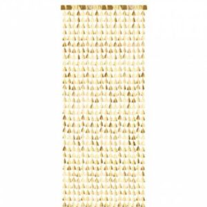 Závěs na pozadí  Vánoční stromečky zlaté 100 x 245 cm