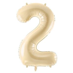 Balónek fóliový béžový číslo 2 72 cm