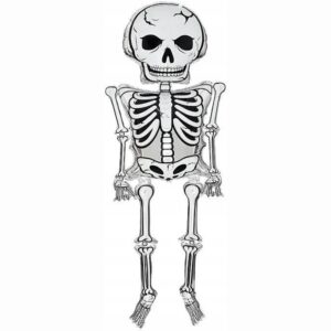 Závěsný fóliový balón Giant Skeleton Halloween 113x320cm