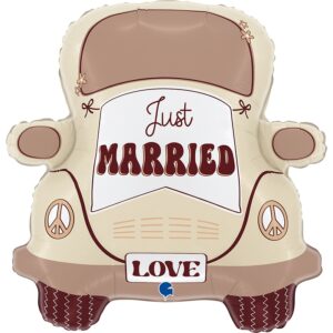 Balónek fóliový Just Married auto 66 cm