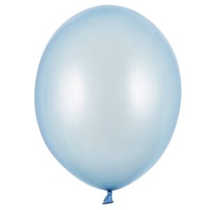 Balónek latexový metalický 14" 33 cm baby blue 1 ks