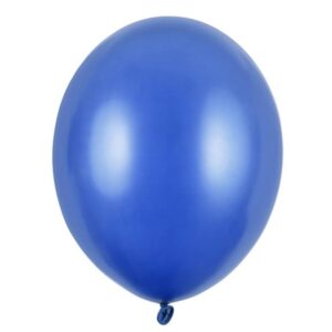 Balónek latexový metalický tmavě modrý 27 cm 1 ks