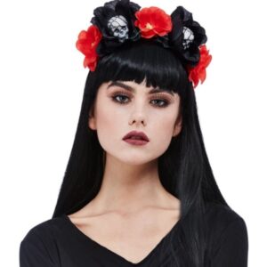 ČELENKA Halloween  Lebky a růže