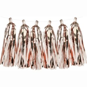 Girlanda třásně růžové zlato 1