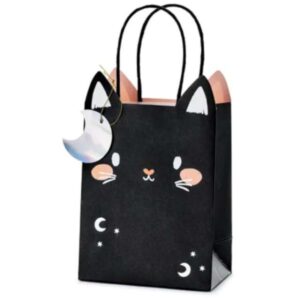 Halloween Happy party  - Taška dárková Kočka černá 8 x 14 x 18 cm