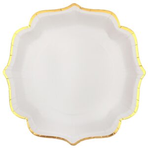 Talíře bílé se zlatým okrajem 27cm