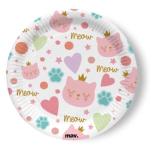 Talíře papírové Kočičí princezna 22