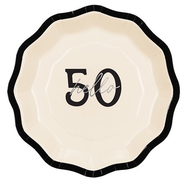 Talířky papírové Hello 50 18 cm 6 ks