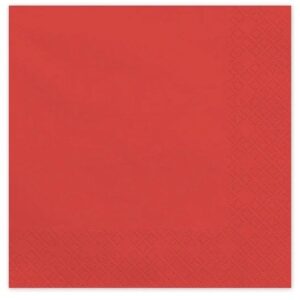 Ubrousky papírové tmavě červené 33x33 cm 20 ks