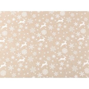 Balící papír přírodní vánoční sob 0