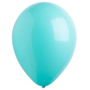 Balónek latexový pastelový modrozelený 27 cm 1 ks