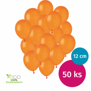 Balónky latexové dekoratérské saténové oranžové 13 cm 50 ks
