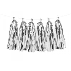 Girlanda třásně stříbrná 1