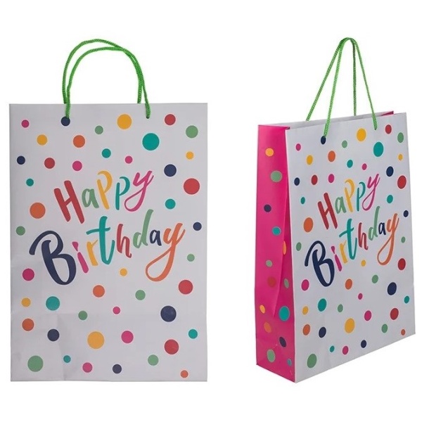 Happy Birthday - Dárková taška 25 x 34 cm