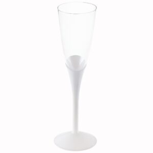 Sklenička na šampaňské znovupoužitelná bílá 130 ml