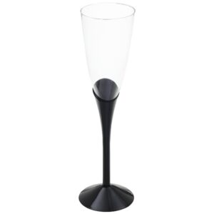 Sklenička na šampaňské znovupoužitelná černá 130 ml