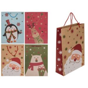 Taška papírová vánoční mix motivů