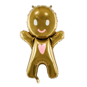 Vánoční balónek fóliový Pan perníček 67 x 97 cm