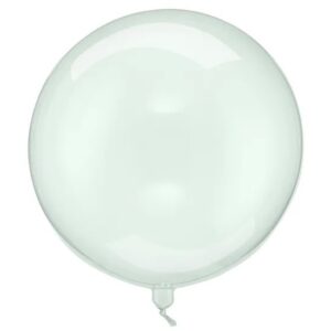 Balónek fóliová koule průhledná zelená 40 cm