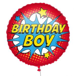Balónek fóliový Birthday Boy superhrdina 46 cm