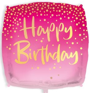 Balónek fóliový HB hranatý růžový 46 cm