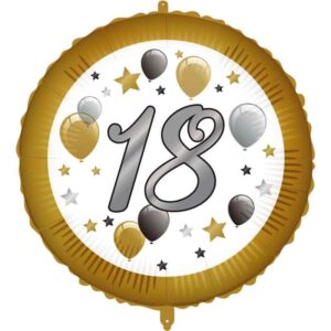 Balónek fóliový s balónky "18" 46 cm