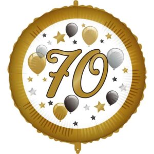 Balónek fóliový s balónky "70" 46 cm