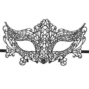Karnevalová krajková maska černá