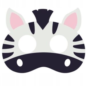 Maska plstěná Zebra