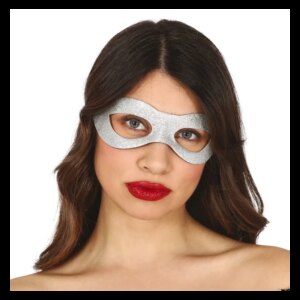 Škraboška stříbrná se třpytkami