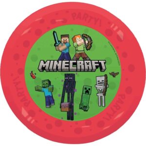 Talířek plastový opakovaně použitelný Minecraft 21cm 4ks