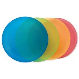 Talířky plastové barevné 20 cm 4 ks
