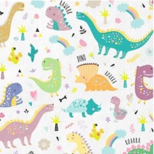 Ubrousky papírové Dinosauři 33 x 33 cm 10 ks