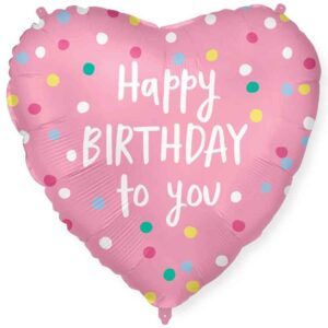 Balónek fóliový HB srdce růžové 46 cm