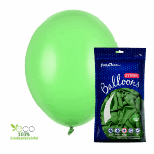 Balónky latexové metalické – zelené jablko 27 cm 100 ks