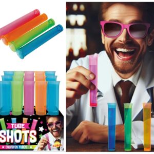 Panáky ve tvaru zkumavek mix barev 15 ks