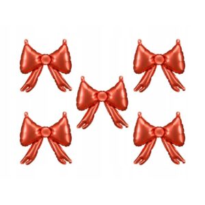 Balónek fóliový červená mašle do girlandy 5 ks