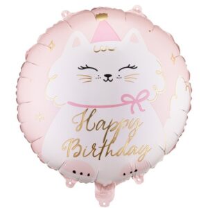 Balónek fóliový růžový HB kočička 35x35 cm