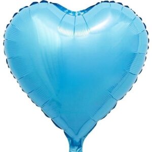 Balónek fóliový srdce světle modré 45cm