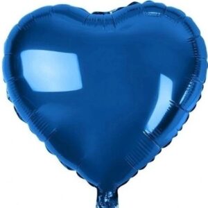 Balónek fóliový srdce tmavě modré 45cm