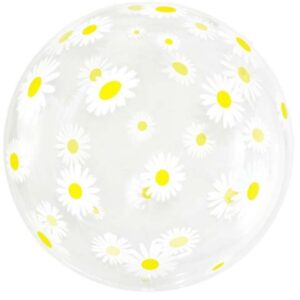 Balónek fóliový transparentní koule Sedmikrásky 46 cm