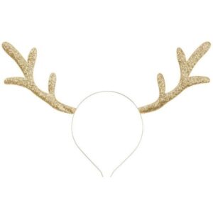 Čelenka vánoční Sobí rohy zlaté