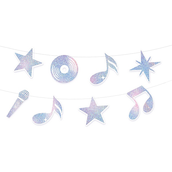Girlanda Disco stříbrá 110 cm